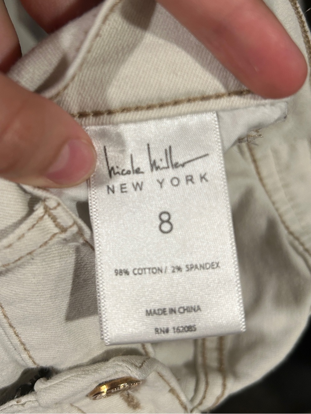 Women's High-Rise White Straight-Leg Jeans - Picture 3 of 5